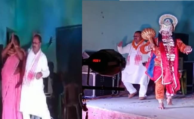 VIDEO: हनुमान संग मंच पर कूदते दिखे जदयू विधायक गोपाल मंडल, इस बार पत्नी संग लगाए ठुमके