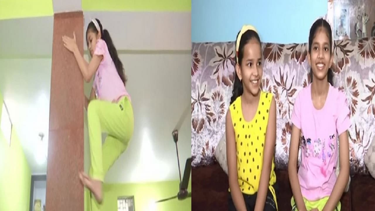 बिना सहारे चिकनी दीवारों पर चढ़ जाती हैं अक्षिता और कृपिता, जानिये पटना की स्पाइडर गर्ल्स की प्रतिभा को