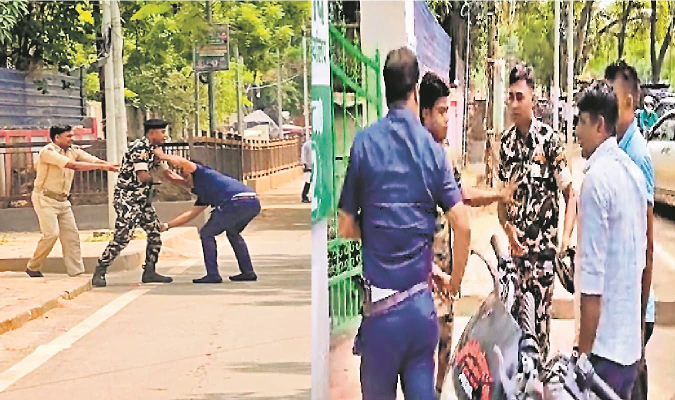 राजद कार्यालय के बाहर भिड़े कानून मंत्री के दो बॉडीगार्ड, लगे धक्का-मुक्की करने, पिस्तौल तक निकाल ली