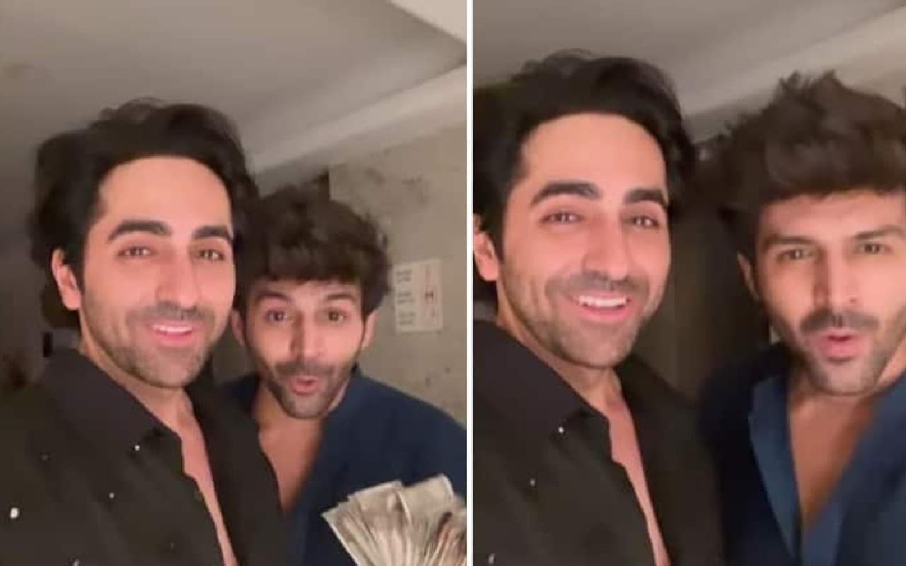 आयुष्‍मान खुराना की दिवाली पार्टी में कार्तिक आर्यन को मिले खूब पैसे, VIDEO में एक्टर बोले- ये आदमी...
