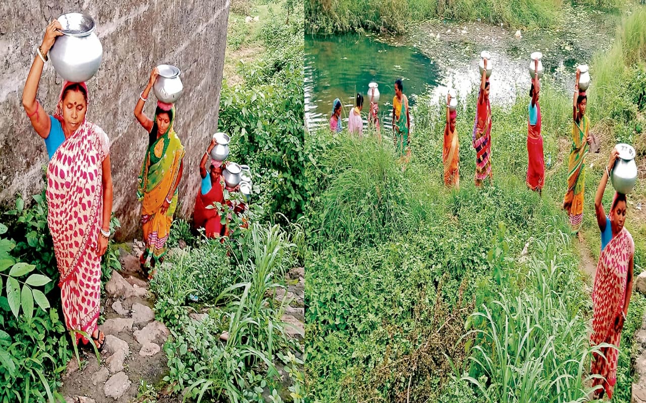झारखंड : जिनकी जमीन पर डैम बना वे ही हैं प्यासे, जान जोखिम में डालकर पानी लाने को मजबूर हैं इस गांव की महिलाएं
