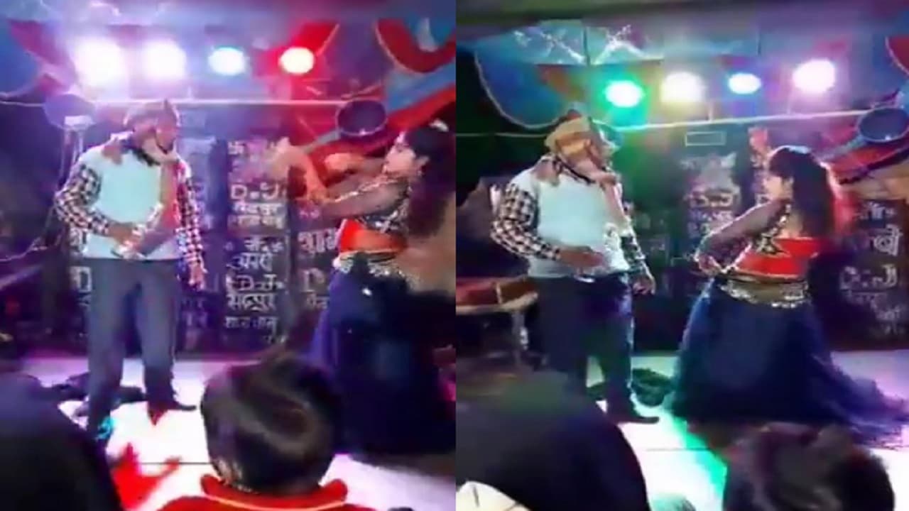 VIDEO: पोते की छठी पर दादा ने 'शराबी' फिल्म के गाने पर बार बाला संग लगाये ठुमके, पहुंचे हवालात