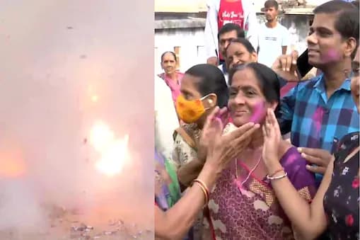 भाविना पटेल की जीत पर एक साथ मनी होली-दिवाली, आतिशबाजियों के साथ माता-पिता ने किया गरबा, देखें वीडियो