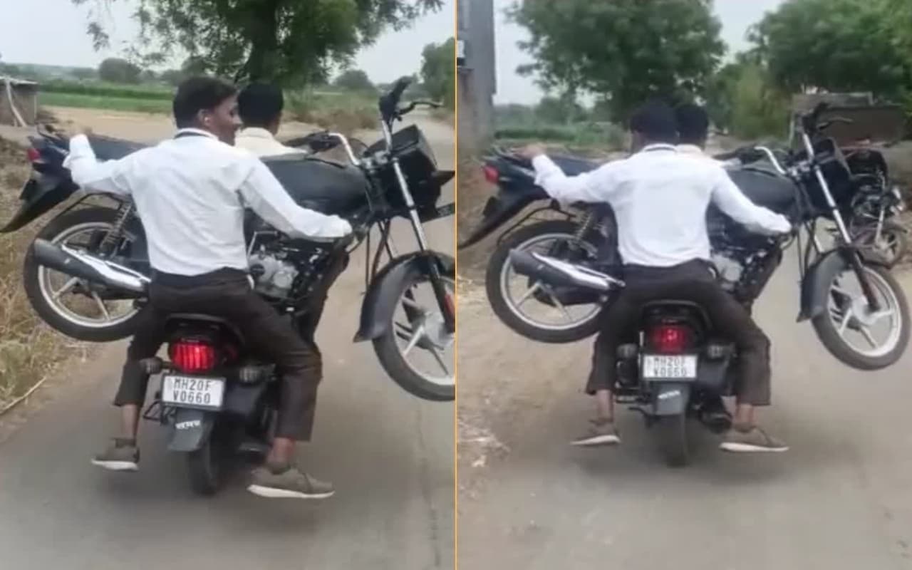 Bike On Bike Video: इंस्टॉलमेंट नहीं भरा, तो बाइक पर लादकर ले गए गाड़ी, वीडियो देख आपका दिमाग घूम जाएगा