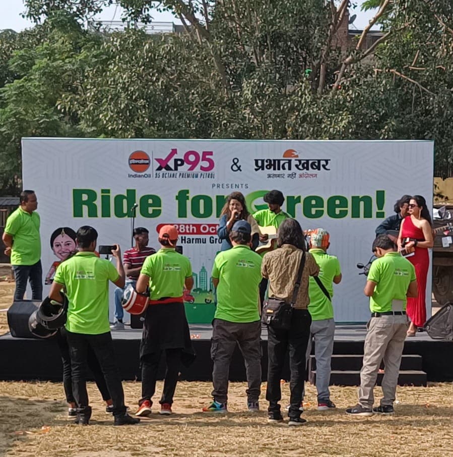 प्रभात खबर और इंडियन ऑयल ने किया राइड फॉर ग्रीन बाइक रैली का आयोजन