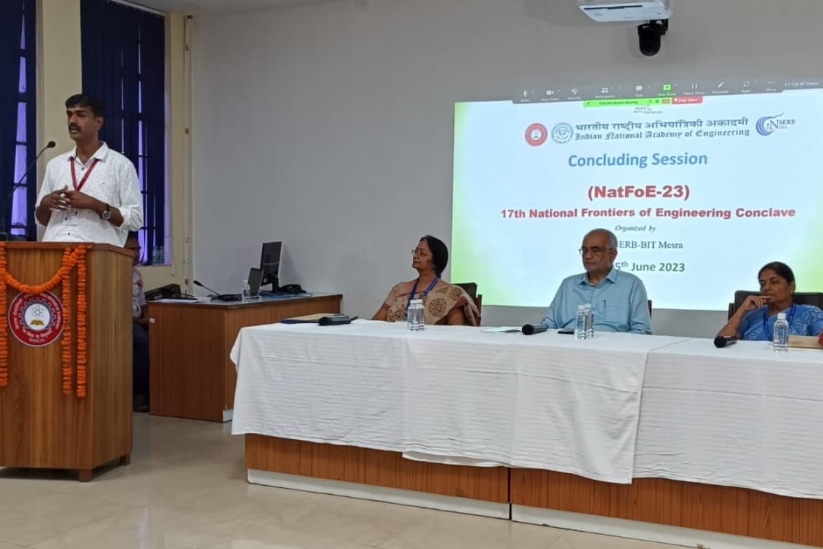 बीआईटी मेसरा के आत्मनिर्भर टेक्नोलॉजीज कॉन्क्लेव में रेन वाटर हार्वेस्टिंग पर प्रोफेसर प्रदीप ने कही ये बात