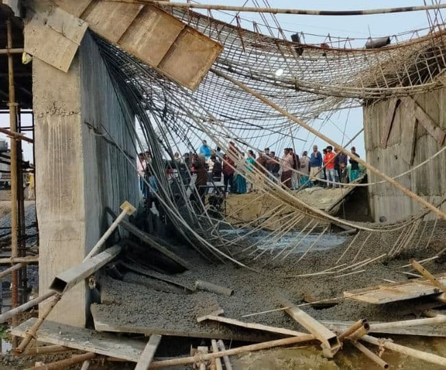 पटना में बिहटा-सरमेरा पुल का गिरा स्लैब, बाल-बाल बचे मजदूर, जांच के आदेश