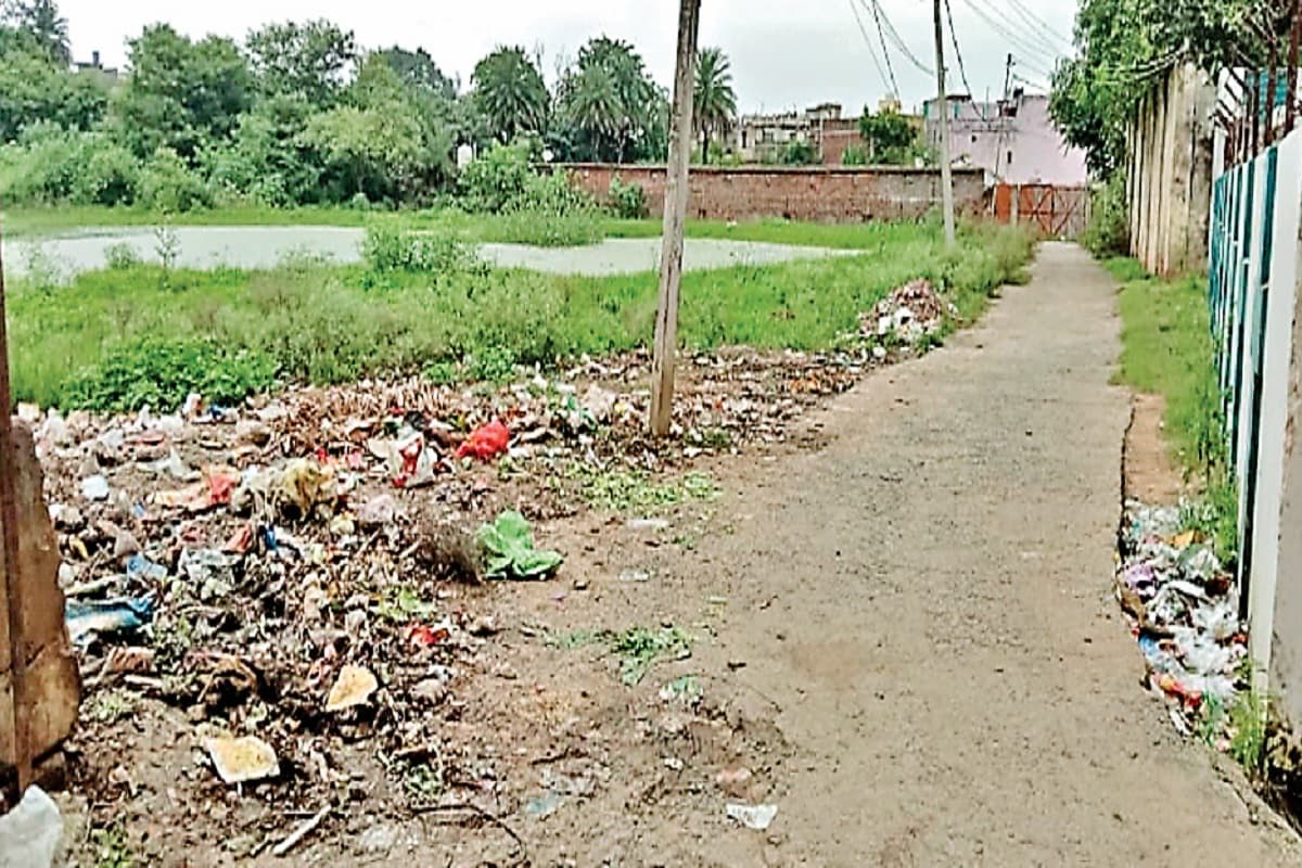 लोहरदगा में गंदगी से बजबजा रहा है बुचा तालाब, दुर्गंध से लोग परेशान