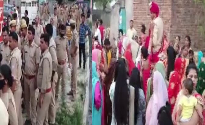 Bulandshahr News: दलित फौजी ने घुड़चढ़ी से पहले मांगी सुरक्षा, PAC और भारी पुलिस बल के बीच निकली बारात