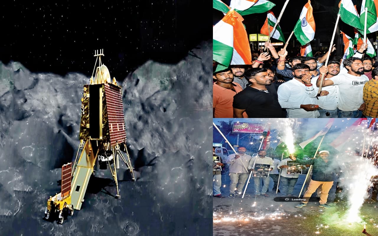 PHOTOS: चंद्रयान -3 की सफल लैंडिंग पर झूम उठी राजधानी रांची, तस्वीरों में देखिए उमंग और भावुकता का अद्भुत पल
