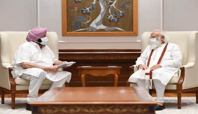 पीएम मोदी से मिले कैप्टन अमरिंदर सिंह, कहा- क‍िसान आंदोलन से पंजाब में आर्थिक गतिविधियां हो रही प्रभावित