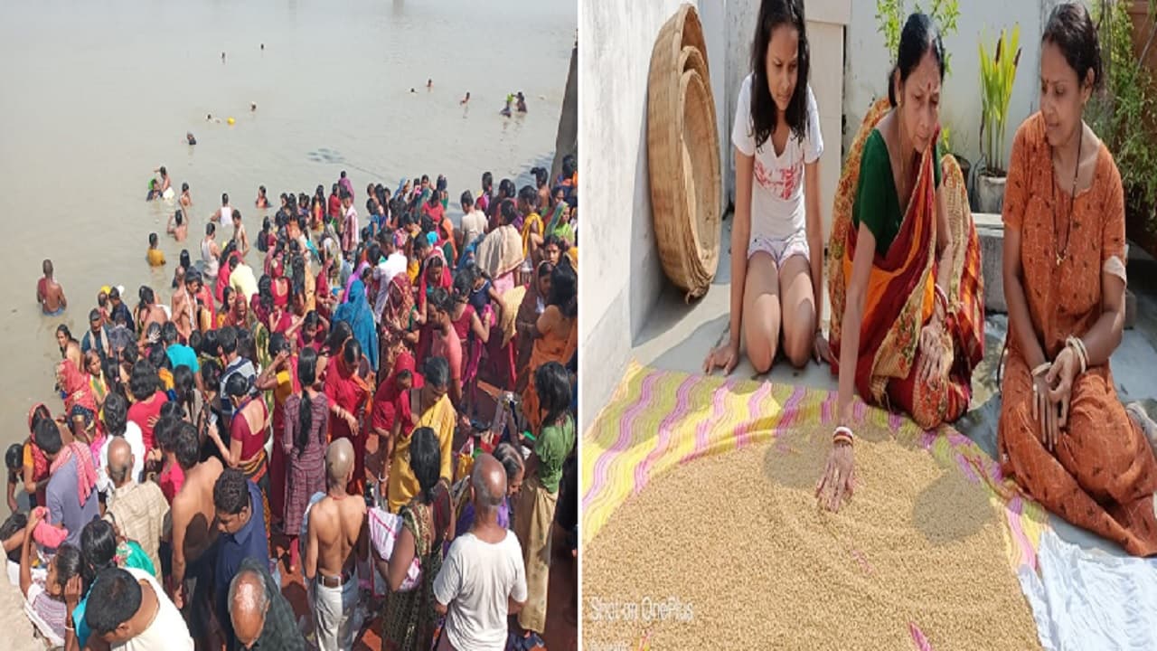 Chhath Puja 2022: भागलपुर के गंगा घाटों पर नहाय-खाय के दिन उमड़ी व्रतियों की भीड़, अब खरना की तैयारी शुरू