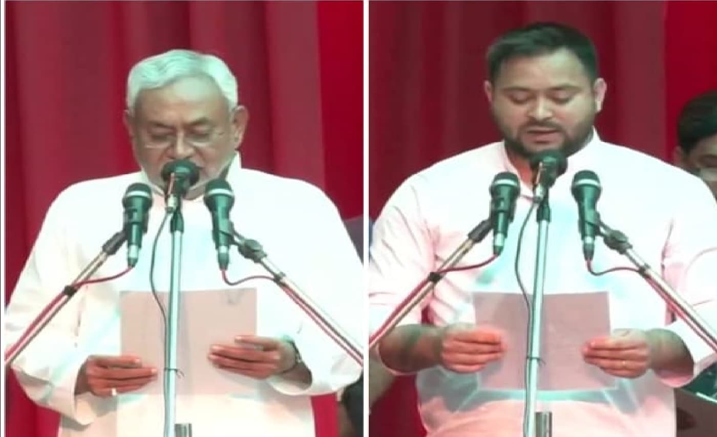 सरकार नयी सीएम वही, नीतीश कुमार ने आठवीं बार ली मुख्यमंत्री पद की शपथ, तेजस्वी बने डिप्टी सीएम
