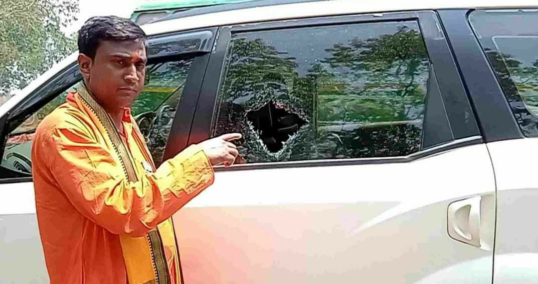 बीरभूम के दुबराजपुर में BJP कैंडिडेट अनूप साहा पर हमला, कार में तोड़फोड़, दस कार्यकर्ता घायल