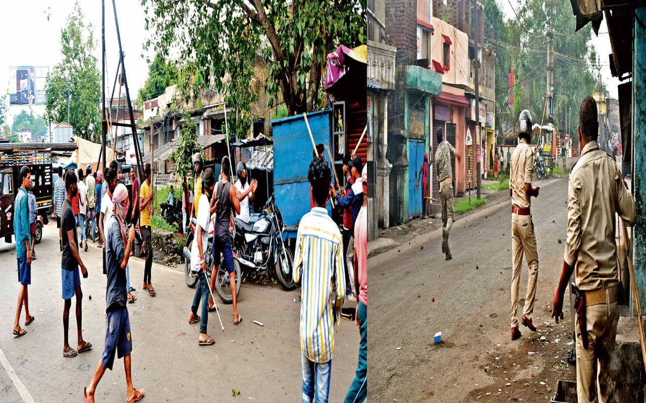 झरिया में धनंजय हत्याकांड के आरोपियों की गिरफ्तारी नहीं होने से भड़के लोग, पत्थरबाजी, वाहनों में की तोड़फोड़