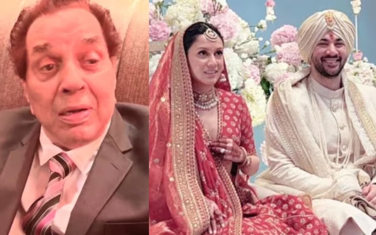 पोते करण देओल की शादी में Dharmendra का छलका दर्द, पढ़ी कविता, बोले- दम घुट रहा था खामोशी का...