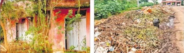 अव्यवस्था व कचरे के ढेर पर बाजार समिति