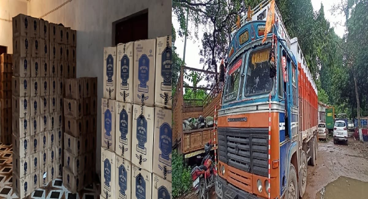 पटना के पत्रकार नगर से पकड़ी गयी शराब की अवैध खेप, ट्रक जब्त, चालक से हो रही पूछताछ