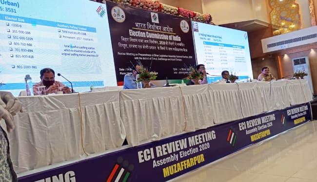 चुनाव आयोग की टीम ने तिरहुत, दरभंगा व कोसी प्रमंडल के अधिकारियों के साथ की समीक्षा, पूछा- शराबबंदी में कैसे पकड़ी जा रही शराब