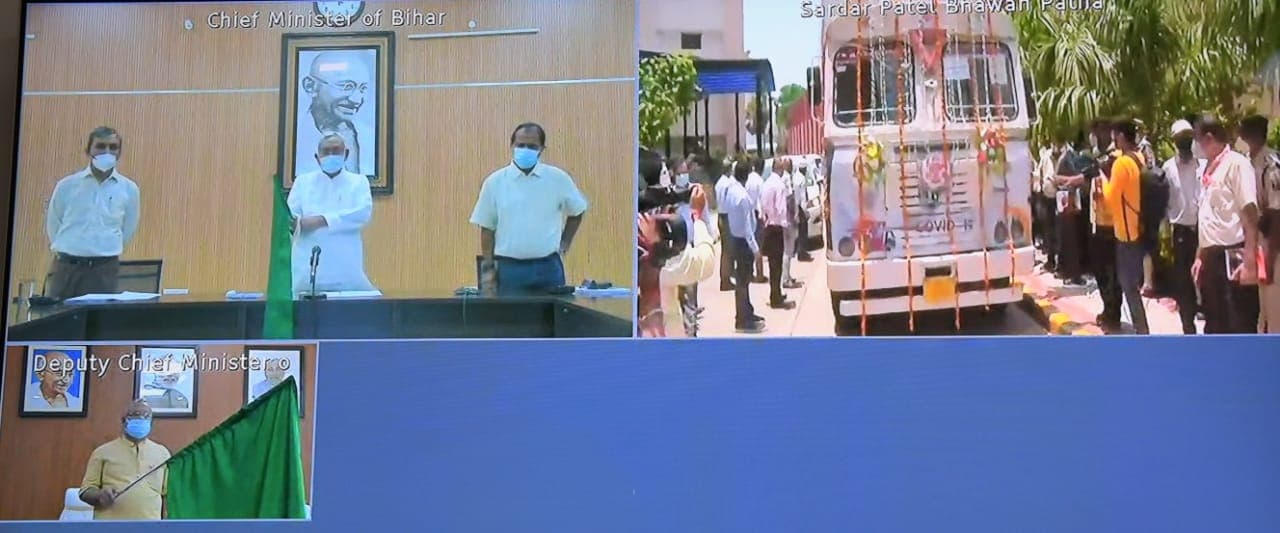 अब बिहार के शहरों में भी घर पर ही होगा टीकाकरण, सीएम नीतीश कुमार ने टीका एक्सप्रेस को किया रवाना