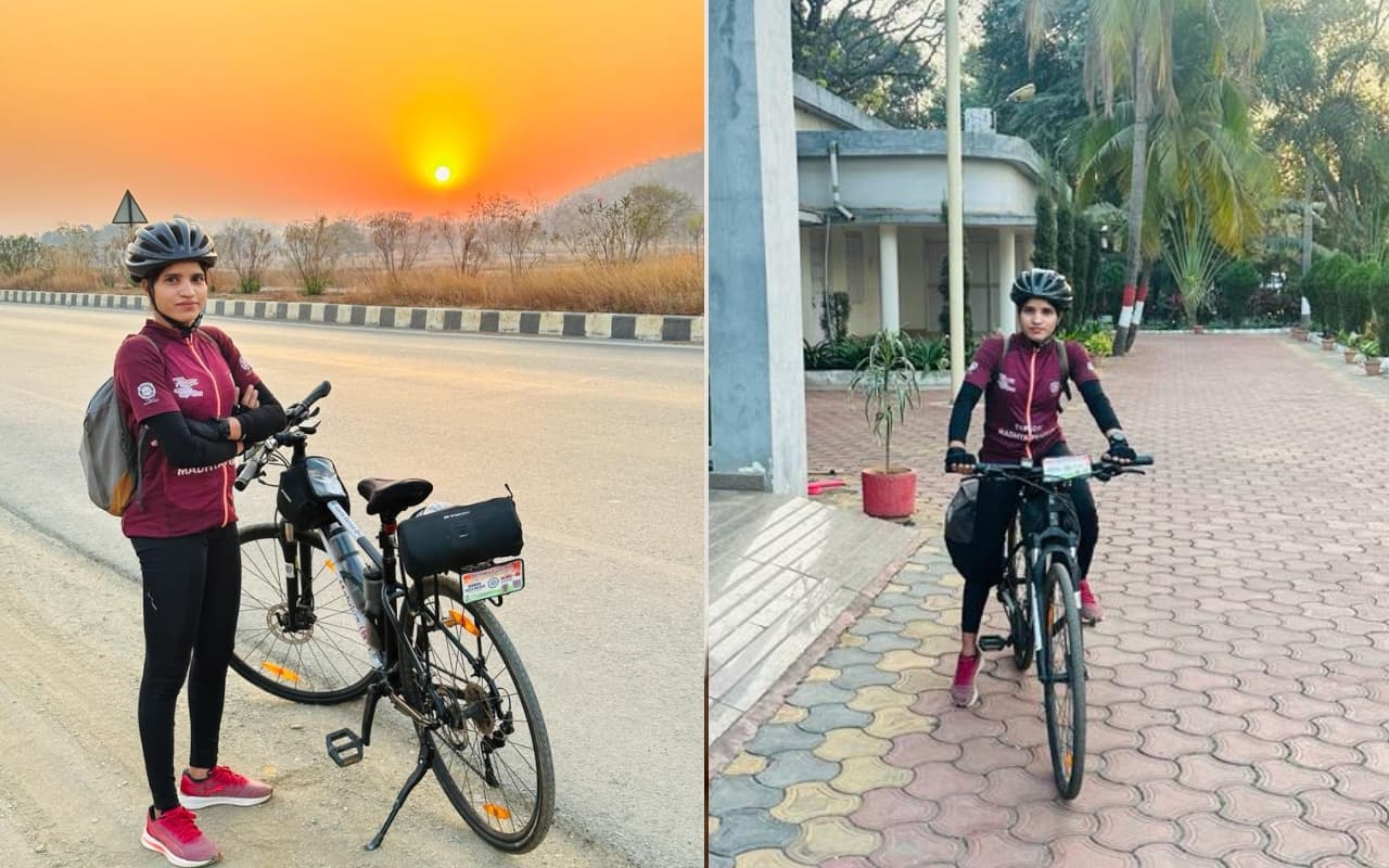 महिलाओं का डर भगाने के लिए साइकिल से देश भ्रमण पर निकली आशा पहुंची रांची