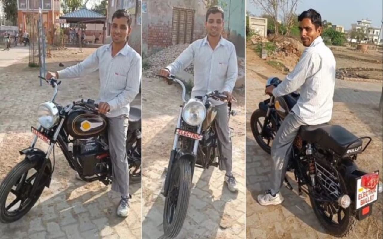 70 हजार रुपये में बंदे ने बना दी इलेक्ट्रिक बुलेट बाइक, इसके लुक और फीचर्स दिल जीत लेंगे