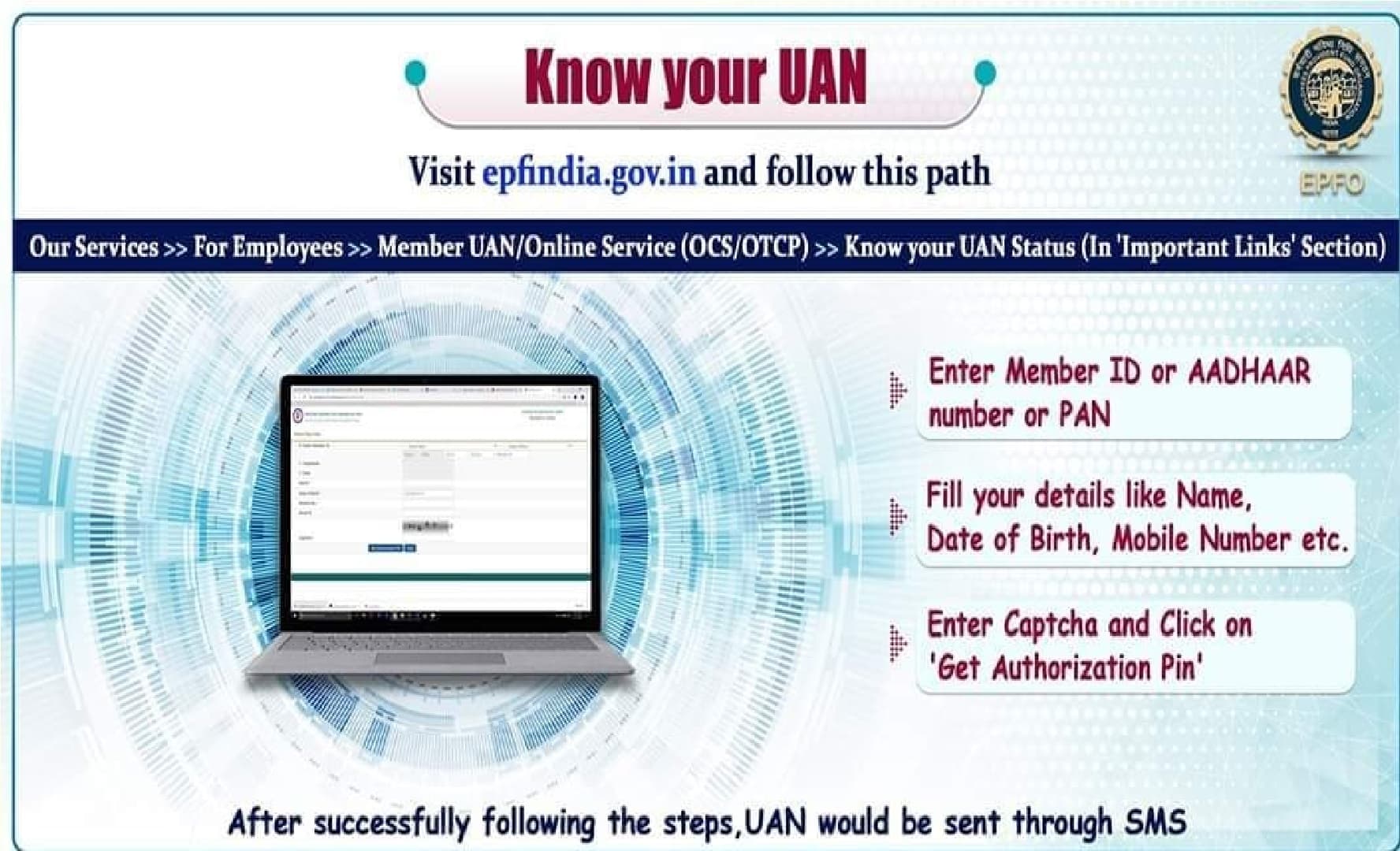 EPFO :  अगर आप भूल गये हैं अपना UAN नंबर तो ऐसे जान सकते हैं, पढ़ें क्या है पूरी प्रक्रिया