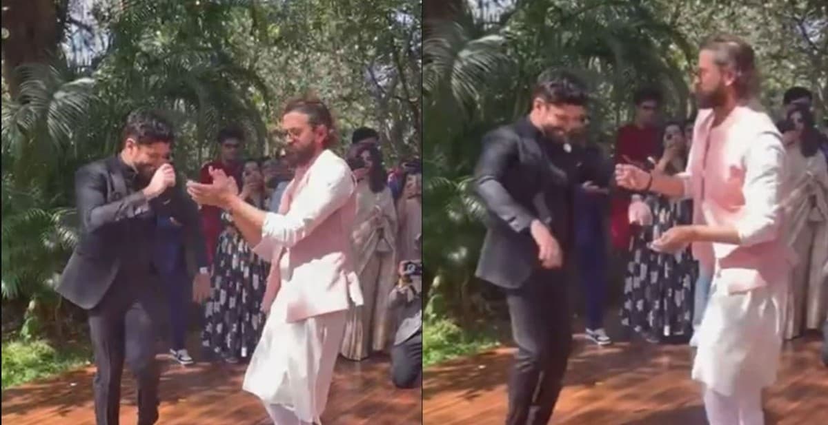 ऋतिक रोशन ने दूल्हे राजा फरहान अख्तर संग सेनोरिटा सॉन्ग पर किया जबरदस्त डांस, देखते रह गये मेहमान, VIDEO