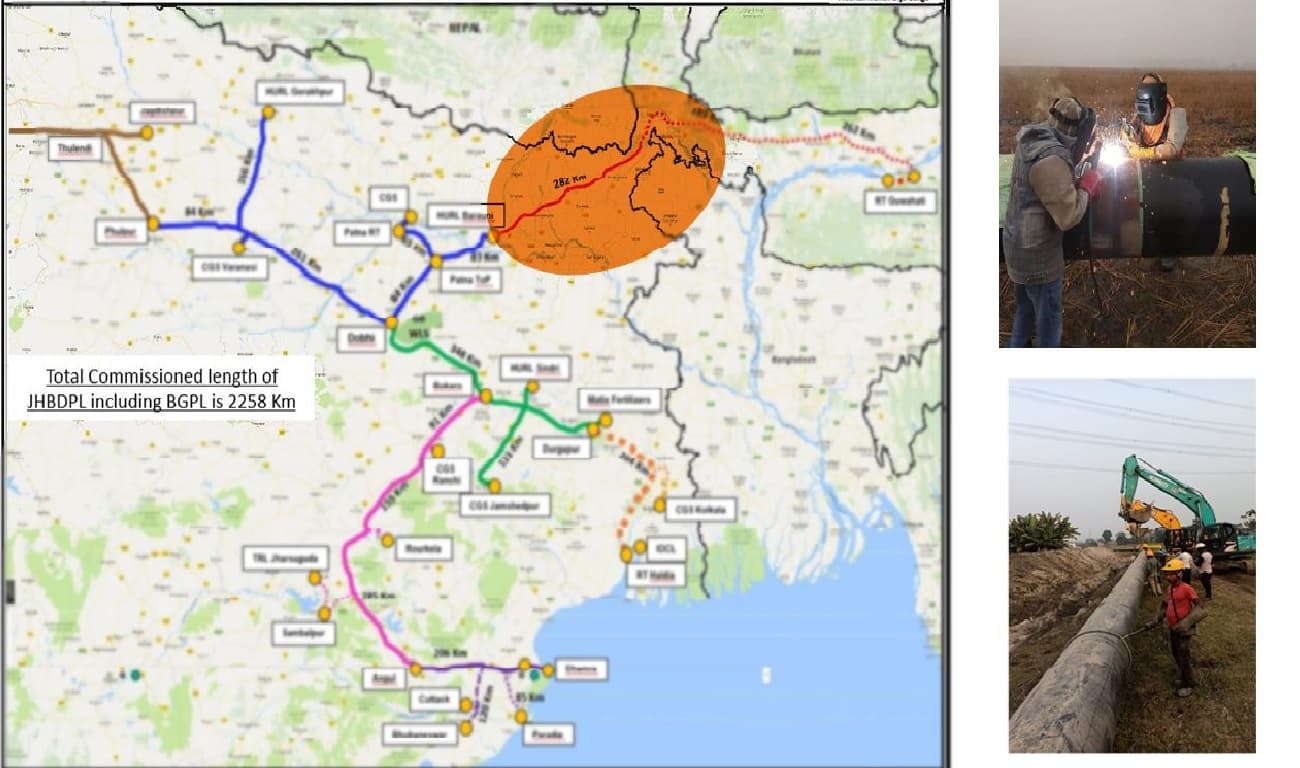 बरौनी-गुवाहाटी पाइपलाइन का निर्माण पूरा, 6 जिलों के उद्योगों को मिलेगी प्राकृतिक गैस, 40 लाख आबादी को भी फायदा