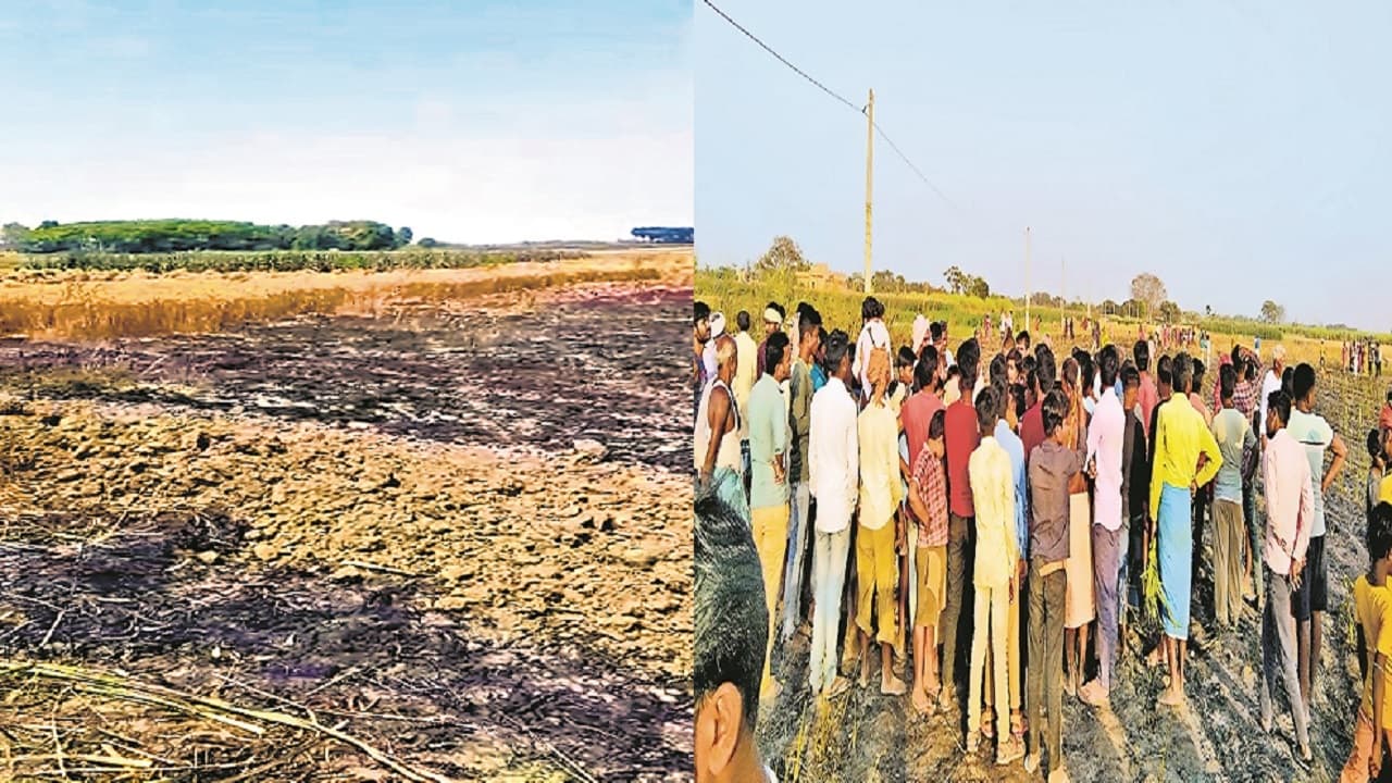 बिहार: बेगूसराय में ट्रांसफॉर्मर से गिरी चिंगारी से खेत में लगी भीषण आग, जलकर खाक हो गई गेहूं व गन्ने की फसल