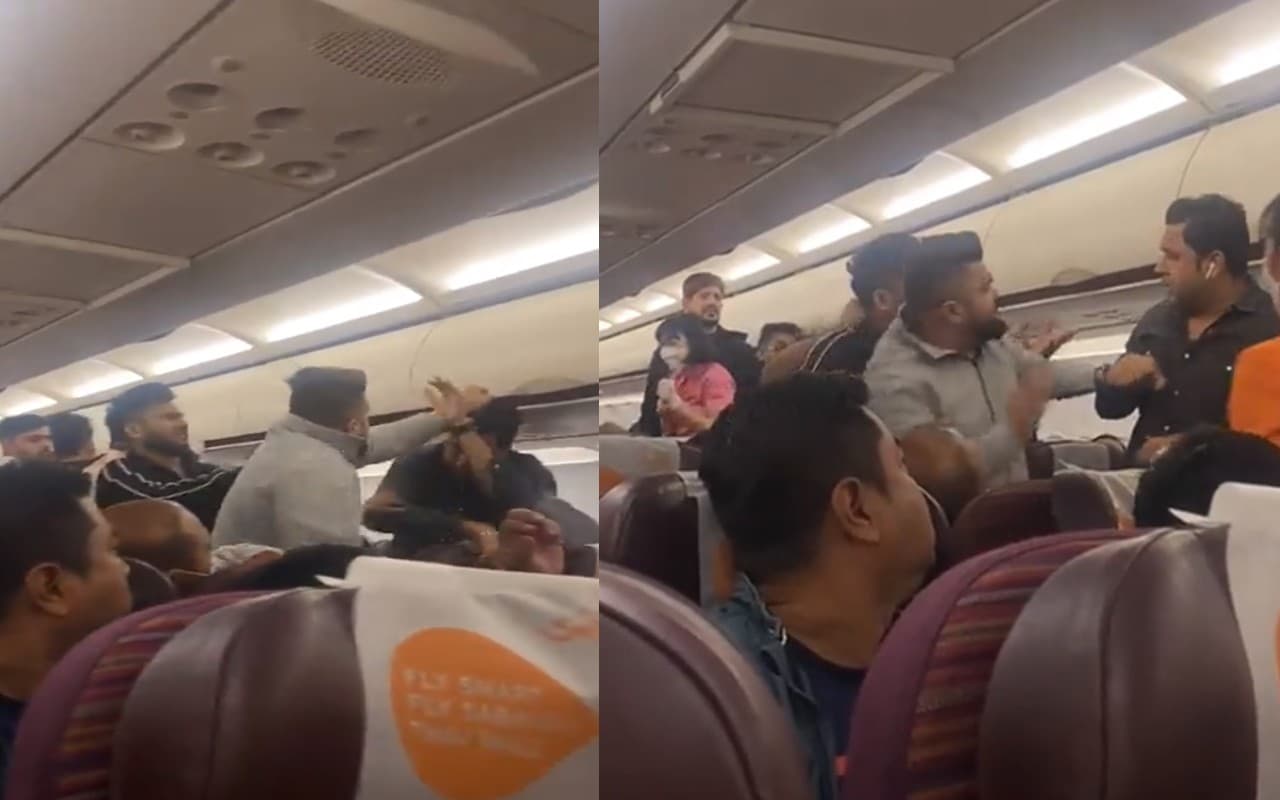 फ्लाइट में यात्रियों के बीच हुई मारपीट का सच आया सामने, सोशल मीडिया पर तेजी से वायरल हो रहा वीडियो