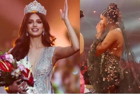 Miss Universe हरनाज संधू का विनिंग मॉमेंट देख रो पड़ीं उर्वशी रौतेला, देखें VIDEO