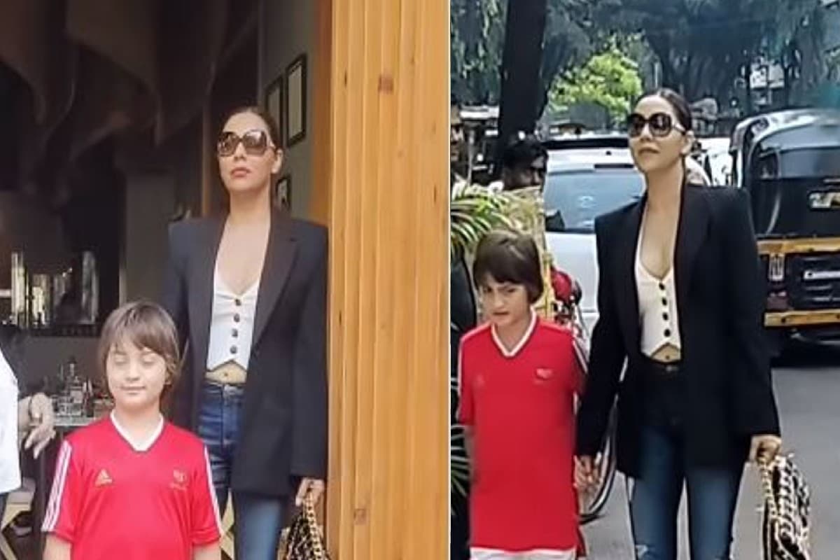स्टाइलिश लुक में अबराम के साथ लंच डेट पर निकली गौरी खान, मां-बेटे की जोड़ी देख फैंस बोले- SRK कहां है...