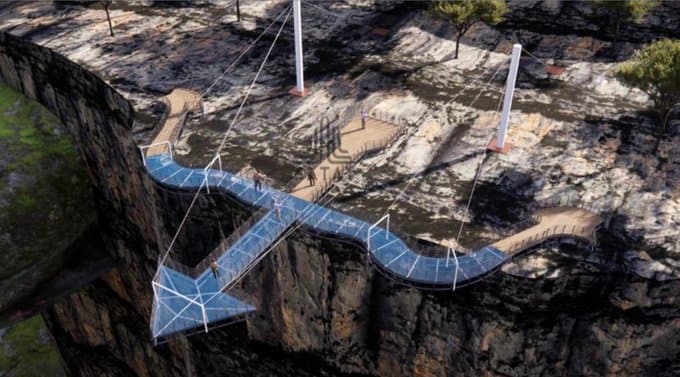 यूपी के पहले ग्लास स्काईवॉक पर पर्यटक जल्द करेंगे रोमांच का अनुभव, धनुष-बाण के आकार और इस वजह से है खास