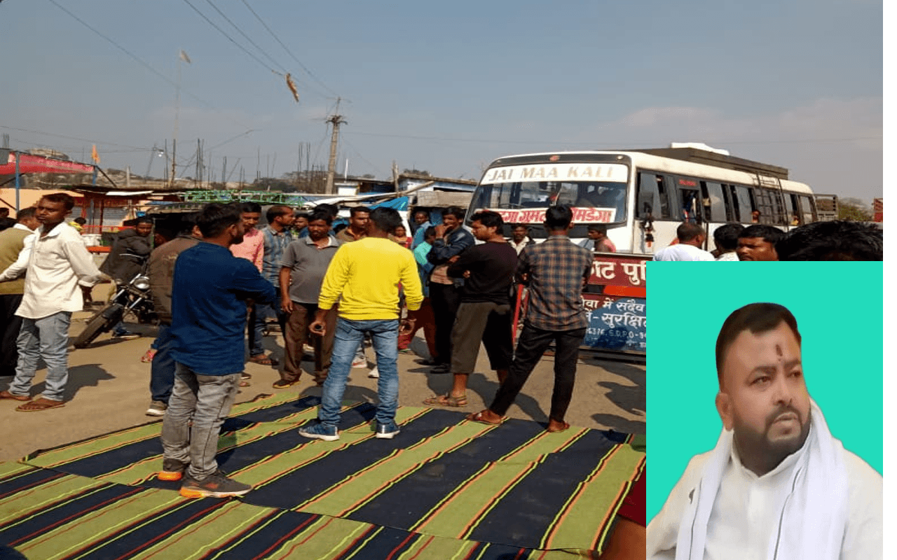 भाजपा नेता सुमित केसरी की मौत, व्यवसायियों और कार्यकर्ताओं ने गुमला-सिमडेगा NH किया जाम