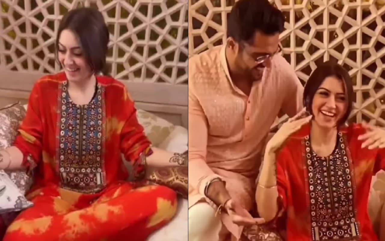 Hansika Motwani mehendi: होनेवाले दूल्हे संग डांस करती नजर आईं हंसिका मोटवानी, VIDEO
