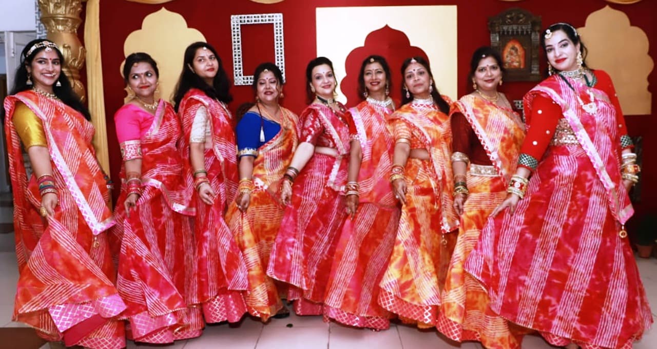 राजवाड़ा थीम पर मनायी हरियाली तीज, उत्तर रेलवे क्लब में बिखरे राजस्थान के रंग