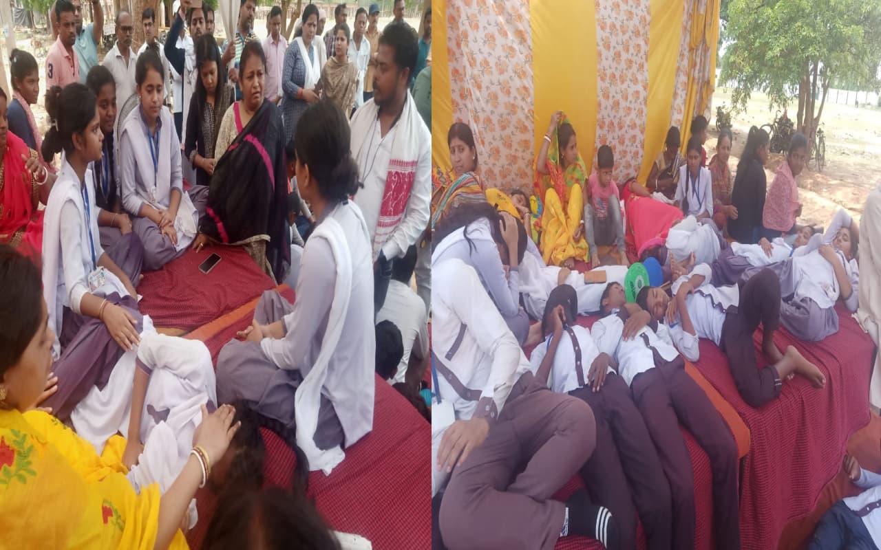 अनिश्चितकालीन भूख हड़ताल पर 9वीं बोर्ड की परीक्षा से वंचित छात्र-छात्राएं, भीषण गर्मी से कई की तबीयत बिगड़ी