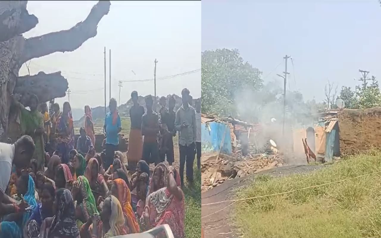 धनबाद में बढ़ रहा गोफ का दायरा, दहशत से लोग खुले आसमान के नीचे रहने को विवश, BCCL के खिलाफ जताया रोष