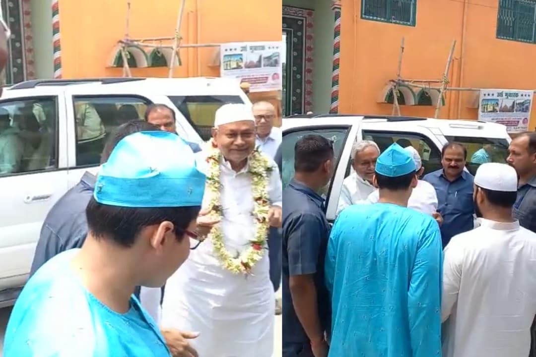 ईद के मौके पर सीएम नीतीश कुमार पहुंचे इमारत शरिया और खानकाह मुजीबिया, भाईचारा एवं खुशहाली की मांगी दुआ