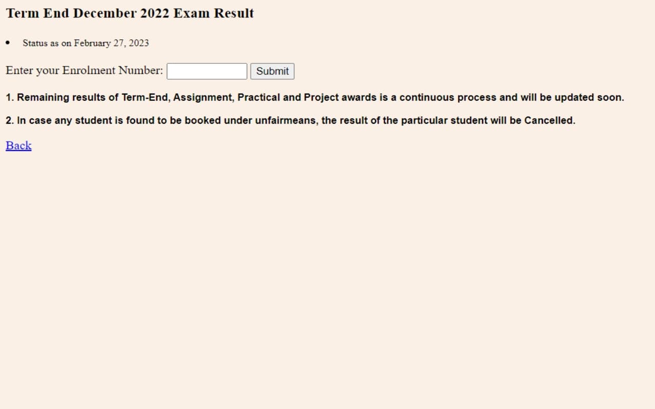 IGNOU TEE December 2022 का रिजल्ट पर जारी, ignou.ac.in पर देखें अपना परिणाम