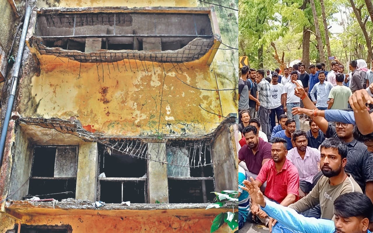 रांची विश्वविद्यालय : साइंस भवन का भी गिर रहा छज्जा, मौत के साये में यहां पढ़ते हैं बच्चे!