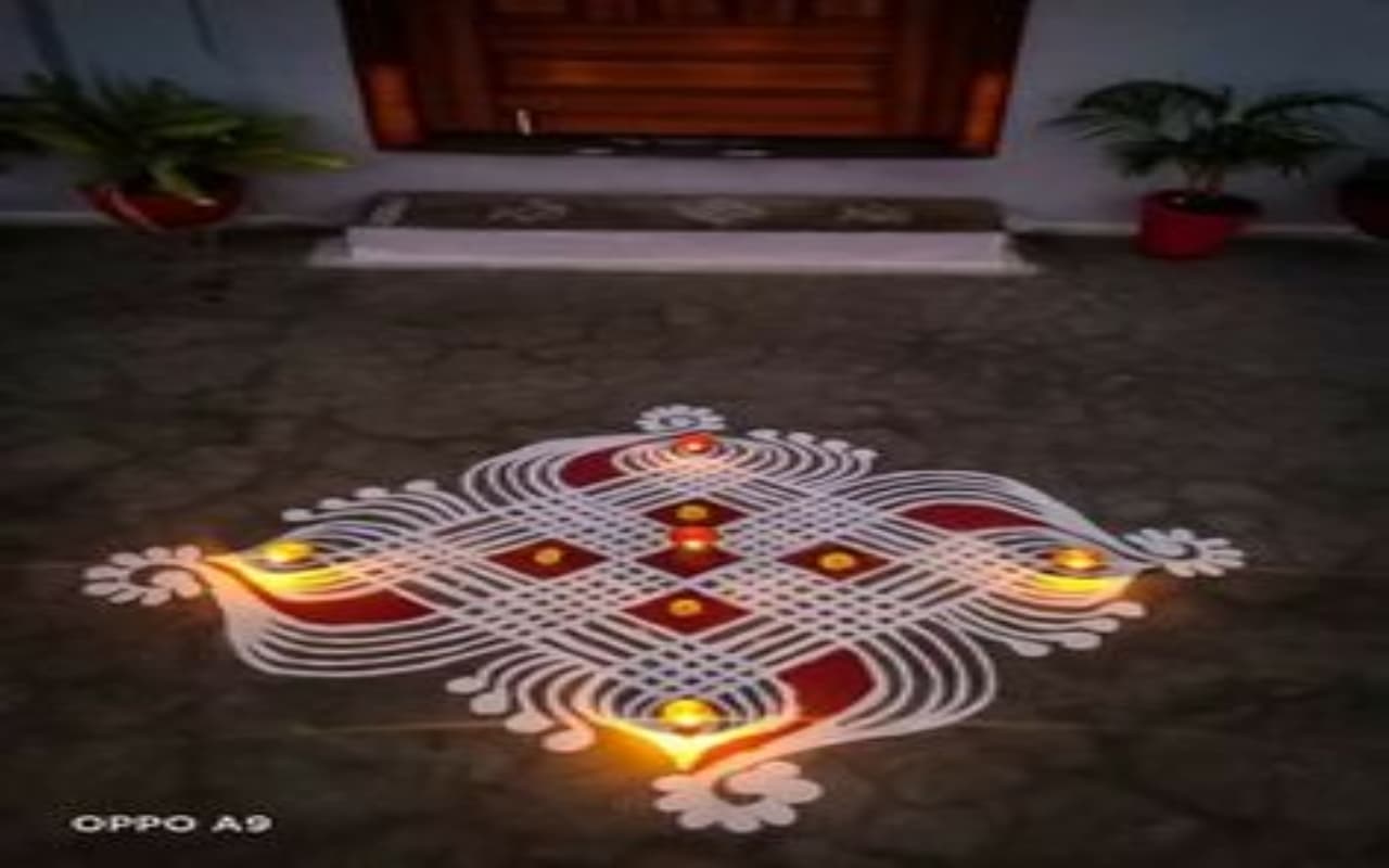 Diwali Alpona Design : दिवाली में बनाएं आसान अल्पना डिजाइन, देखिए कम टाइम वाले सुंदर डिजाइन