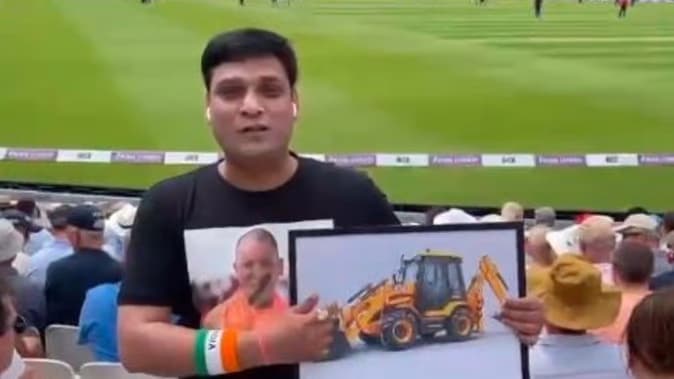 लंदन में भी छाए बाबा बुलडोजर, भारत-इंग्लैंड मैच में बुलडोजर लेकर पहुंचा CM योगी का जबरा फैन, Video Viral