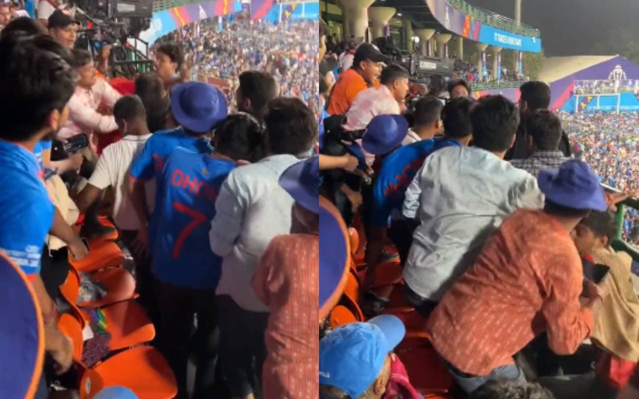 Viral : भारत-अफगानिस्तान मैच के दौरान आपस में भिड़े प्रशंसक, देखें Video