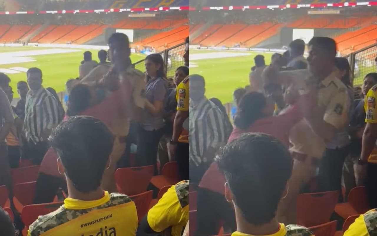 CSK vs GT: IPL फाइनल के बीच स्टेडियम में हुई लड़ाई, महिला ने पुलिस के साथ की मारपीट, देखें VIDEO