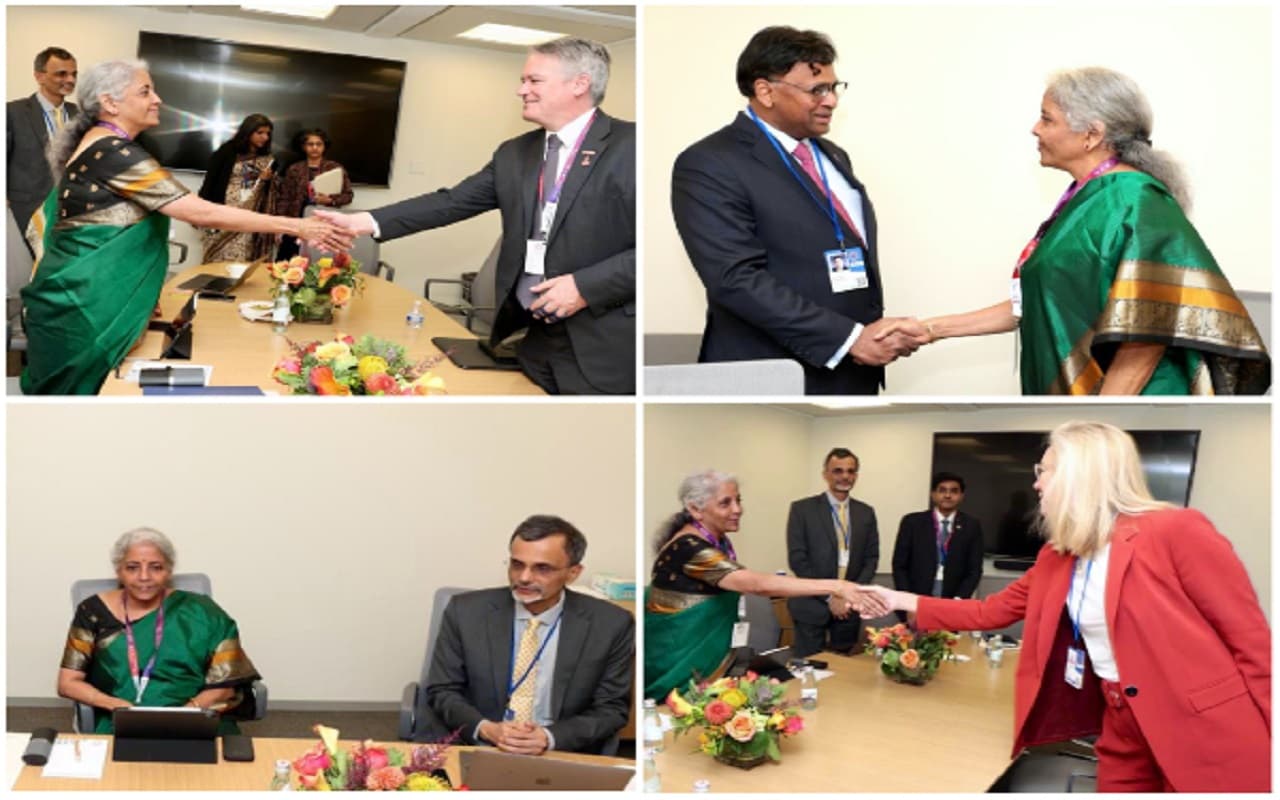 Nirmala Sitharaman: वित्त मंत्री ने वाशिंगटन में कई देश के वित्त मंत्रियों के साथ की द्विपक्षीय बैठक