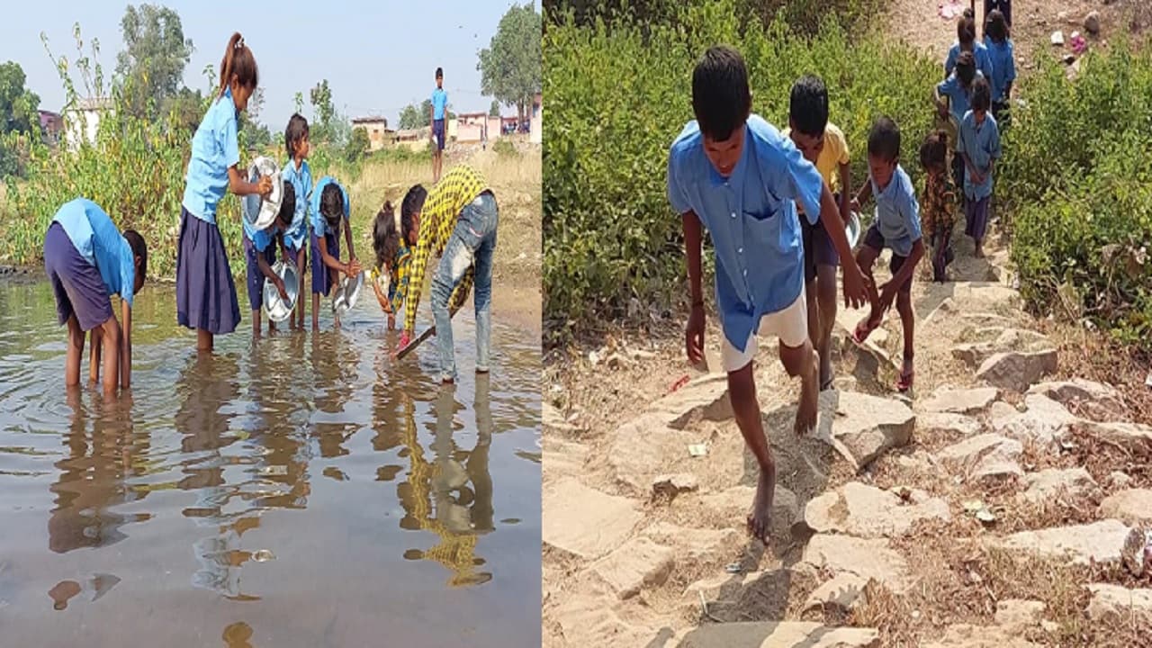 Bihar: स्कूल के बच्चे जान हथेली पर रखकर पाते एक पेट भोजन, खतरनाक चढ़ाई पार कर गंदे पानी में धोते थाली