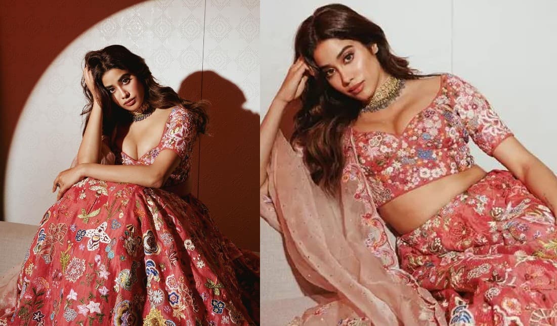 Janhvi Kapoor: पिंक फ्लोरल लहंगे में बेहद खूबसूरत नजर आ रही जाह्नवी कपूर, जानें इस लहंगे की कीमत और खासियत