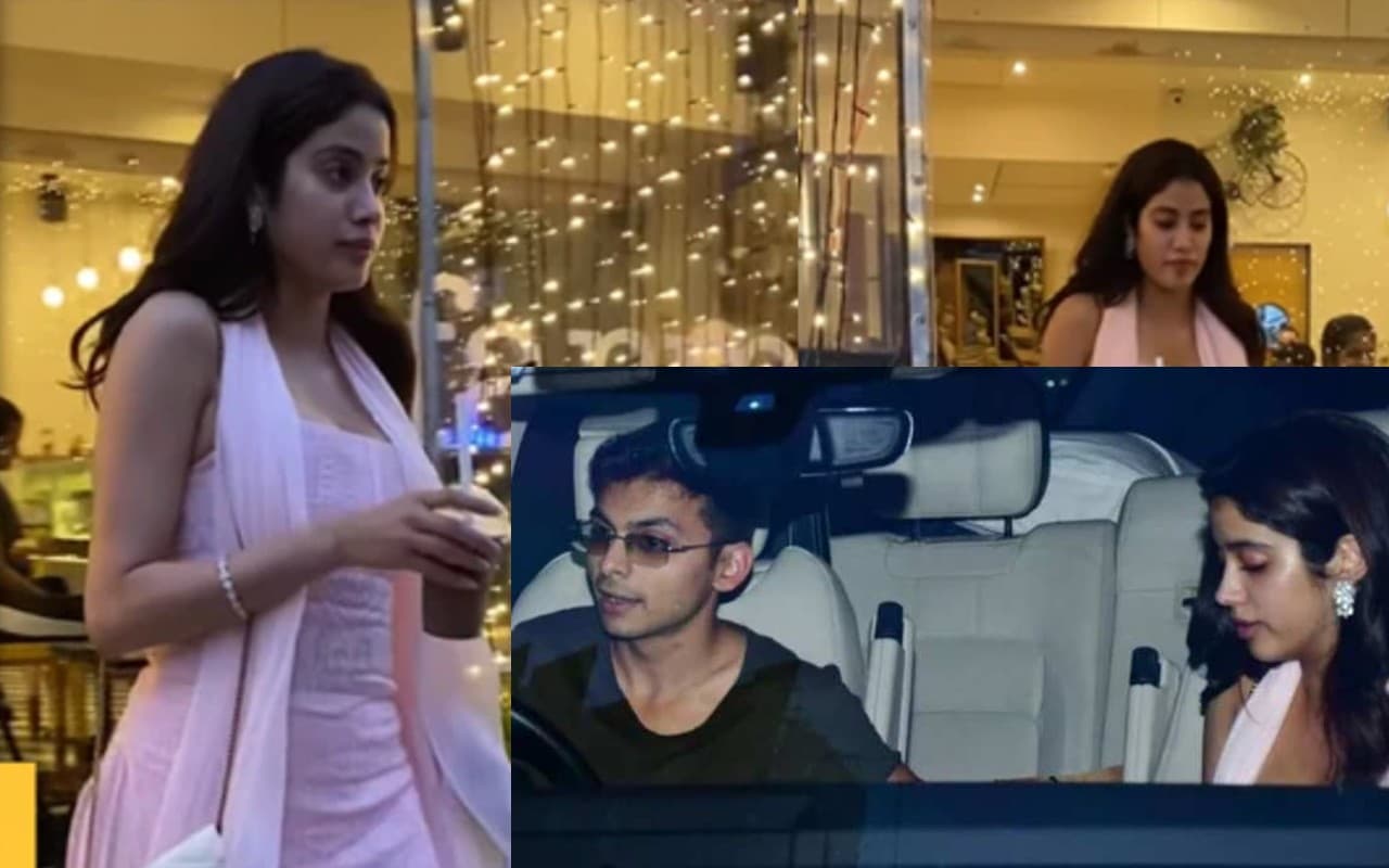 जाह्नवी कपूर रूमर्ड एक्स ब्वॉयफ्रेंड शिखर पहाड़िया संग हुई स्पॉट, VIDEO में देखें दोनों की केमिस्ट्री